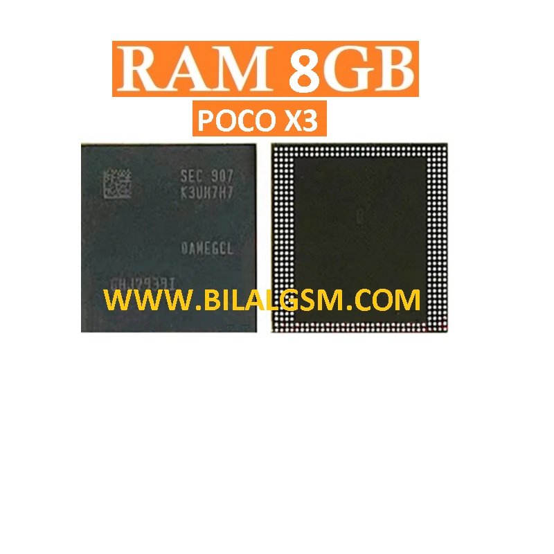  andriod IC RAM 8GB K3UH7H7 POCO X3 PRO ASUS ROG 2 ORIGINAL 8 GB Emmc &amp; RAM CHIP